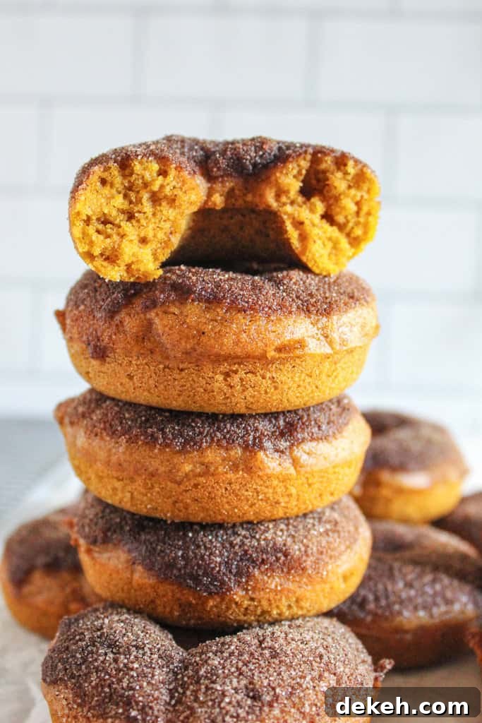 8 Popular Gluten-Free Fall Baking Recipes 4 stack of gluten free pumpkin donuts.