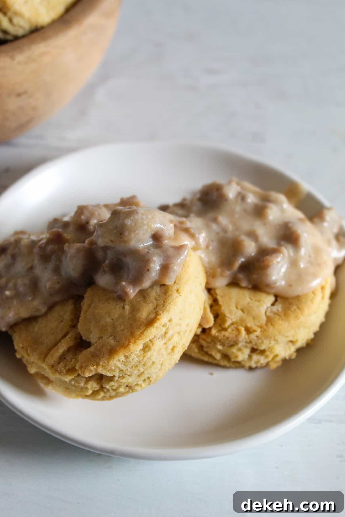 8 Popular Gluten-Free Fall Baking Recipes 10 small plate of biscuits and gravy