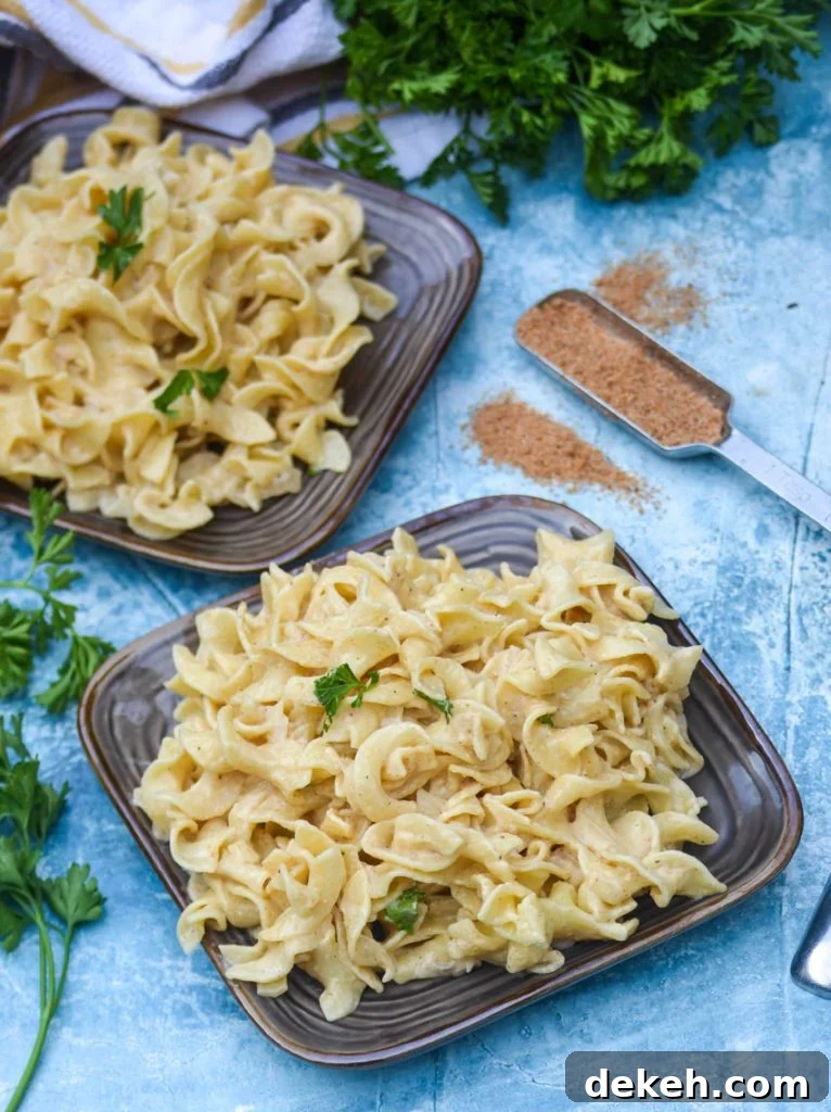 Creamy Cajun Egg Noodles Recipe with Spicy Sausage and Veggies 2 Creamy Cajun egg noodles