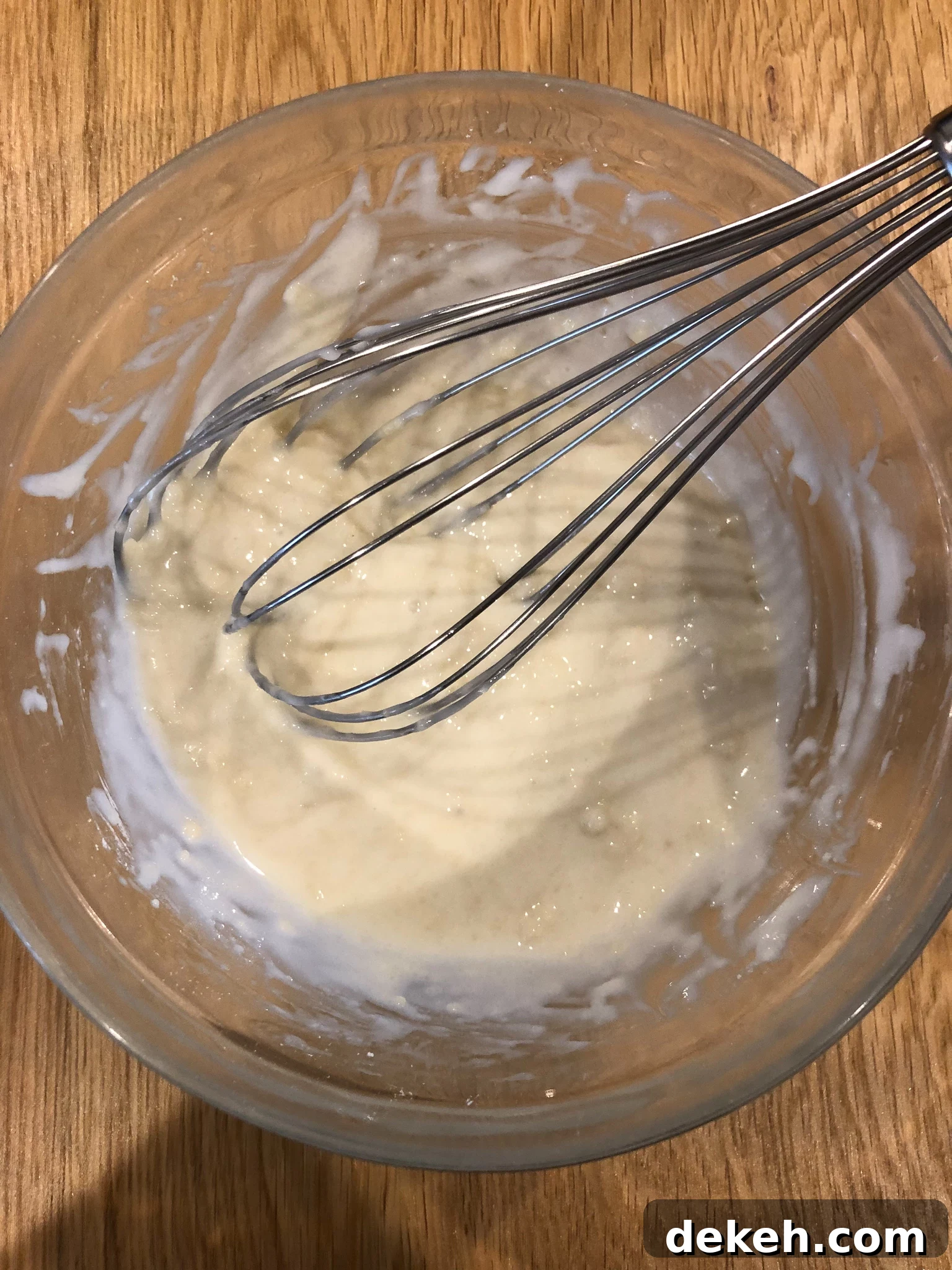Marzipan topping mixed together.
