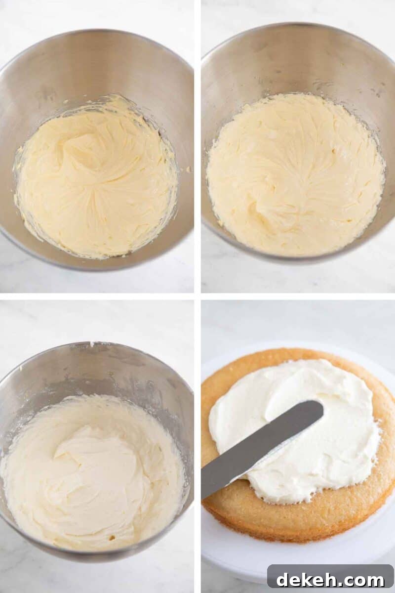 Moist Vegan Lemon Cake Recipe with Zesty Glaze 5 Step-by-step photos of how to make the frosting for a vegan lemon cake