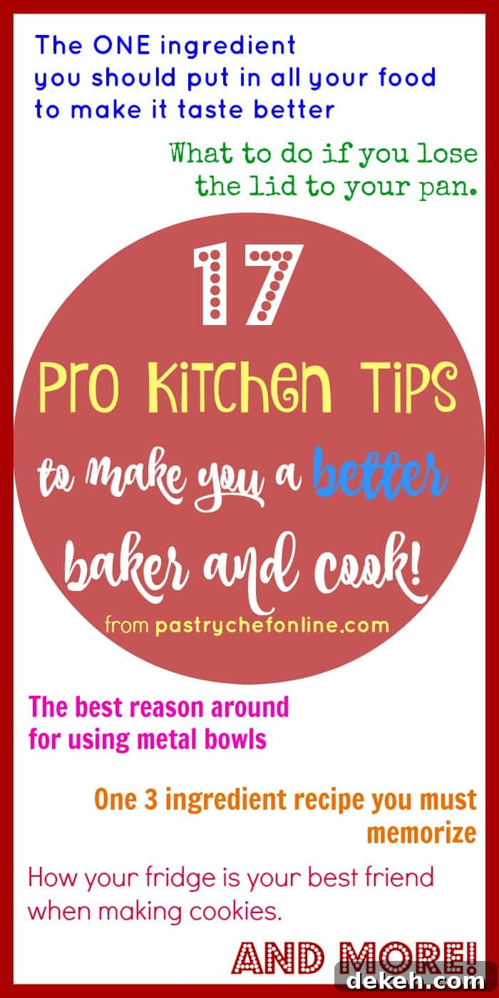 Insider Baking Techniques from a Pastry Chef 2 Text collage of helpful kitchen tips.
