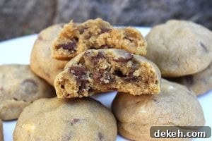 Egg-Free Chocolate Chip Cookie Recipe for Soft, Chewy Results 4 Eggless Chocolate Chip Cookies are thick and chewy chocolate chip cookies made without eggs so if you are allergic to eggs or don't have any on hand this is for you! #egglesscookies #eggfreecookies #egglesschocolatechipcookies #chewychocolatechipcookies