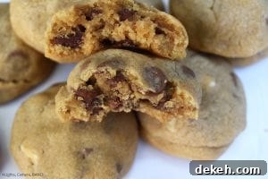 Egg-Free Chocolate Chip Cookie Recipe for Soft, Chewy Results 5 Eggless Chocolate Chip Cookies are thick and chewy chocolate chip cookies made without eggs so if you are allergic to eggs or don't have any on hand this is for you! #egglesscookies #eggfreecookies #egglesschocolatechipcookies #chewychocolatechipcookies