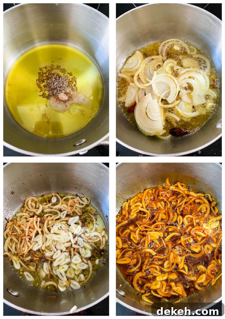 Restaurant-Style Moong Dal Tadka Recipe 5 Process shots of making the tadka