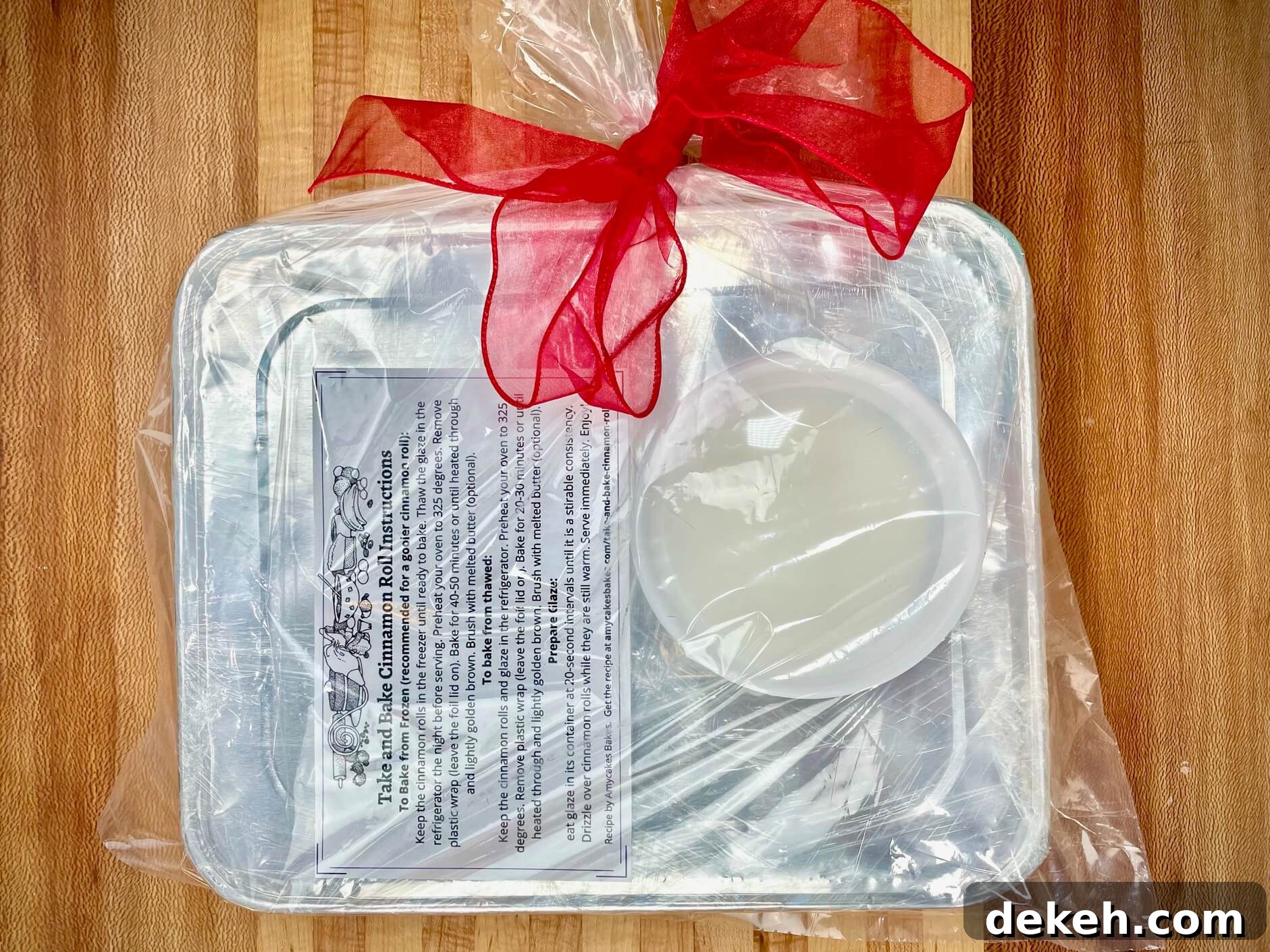 Take-and-Bake Cinnamon Rolls: Bakery-Style Recipe 6 Take and Bake Cinnamon Roll Gift Bag