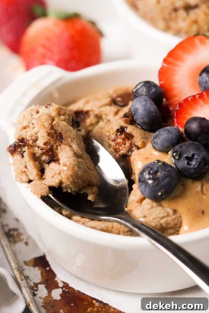 Single-Serve Baked Oats Without Banana 9 blended baked oats for one without banana