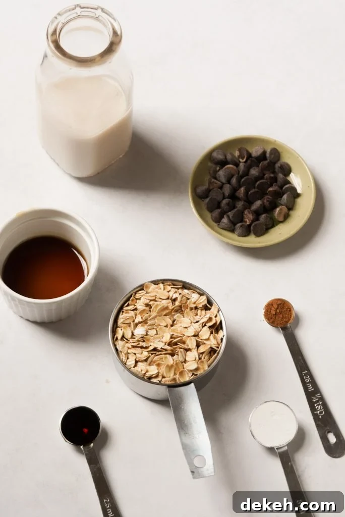 Single-Serve Baked Oats Without Banana 4 baked oats for one ingredients