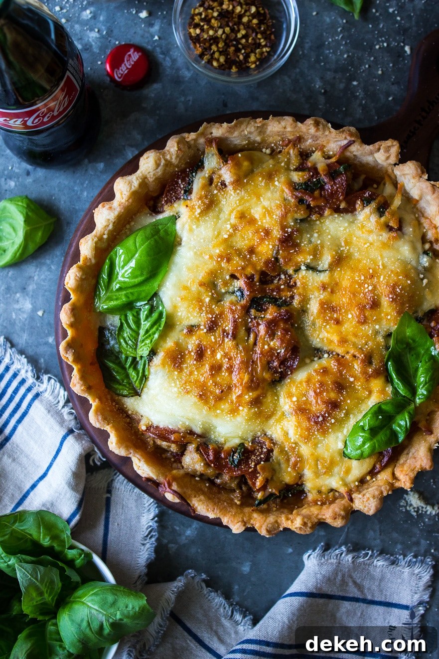 Pepperoni and Sausage Pizza Tart with Parmesan Crust Pepperoni and Sausage Pizza Tart with Parmesan Crust