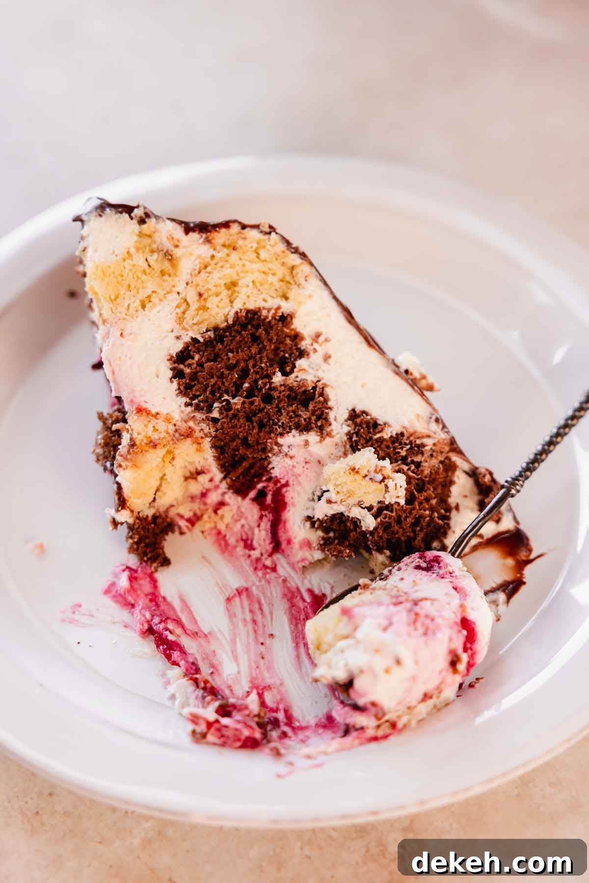 Chocolate Lava Cake with Cherry Filling 5 slice of volcano cake on plate