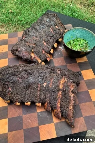 Smoked Beef Ribs with Garlic and Jalapeño 14 beef back ribs