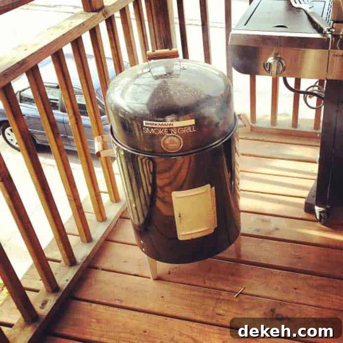 Brinkmann Smoke 'N Grill Review: Features, Performance & Value 8 brinkmann charcoal smoker on patio