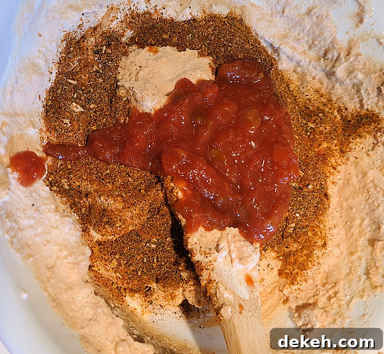 Smoked Bean Dip Ingredients Before Mixing 