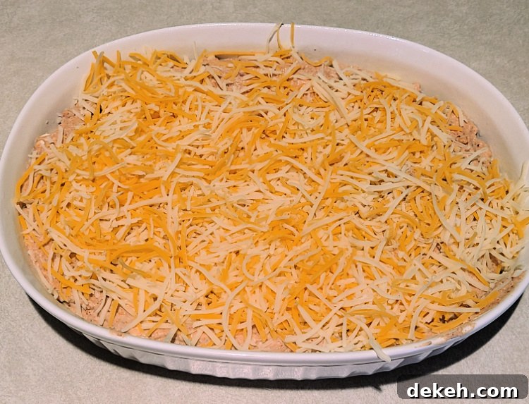 Smoked Bean Dip Assembled In Pan Before Smoking 
