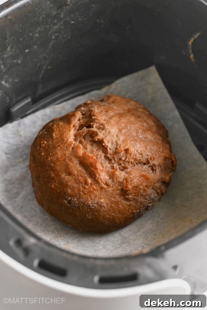 Crispy Homemade Bread in the Air Fryer 7 Baked Bread in Air Fryer