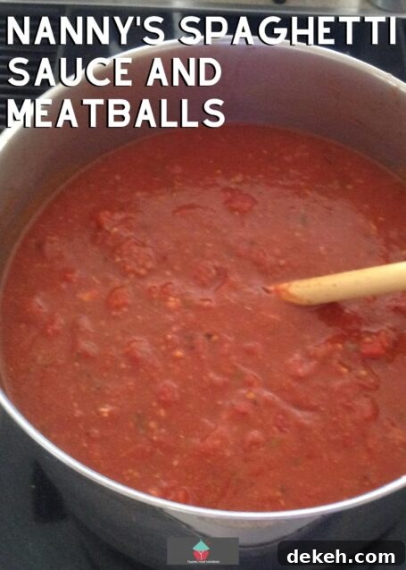 Nanny's Classic Spaghetti Sauce and Meatballs 2 Nanny's Spaghetti Sauce and Meatballs (with Italian Sausage too!)