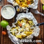 Finished cauliflower curry packet