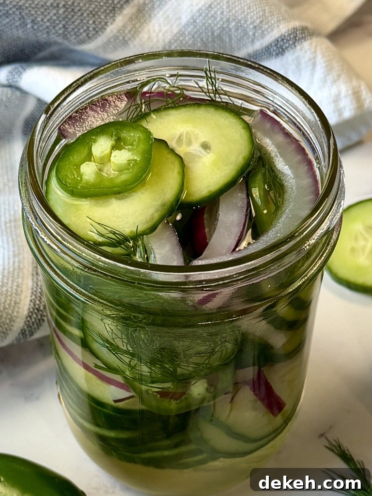 Quick Spicy Pickled Cucumbers