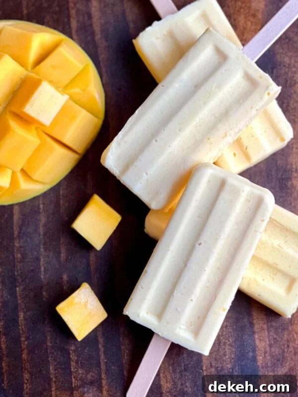 Creamy Strawberry Paletas: Homemade Mexican Ice Pops 7 Creamy mango paletas