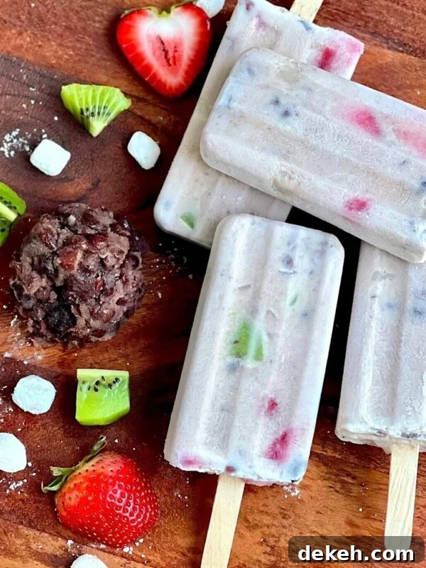 Creamy Strawberry Paletas: Homemade Mexican Ice Pops 9 Red bean paleta