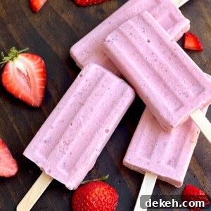 Creamy Strawberry Paletas: Homemade Mexican Ice Pops 10 Strawberry paletas profile