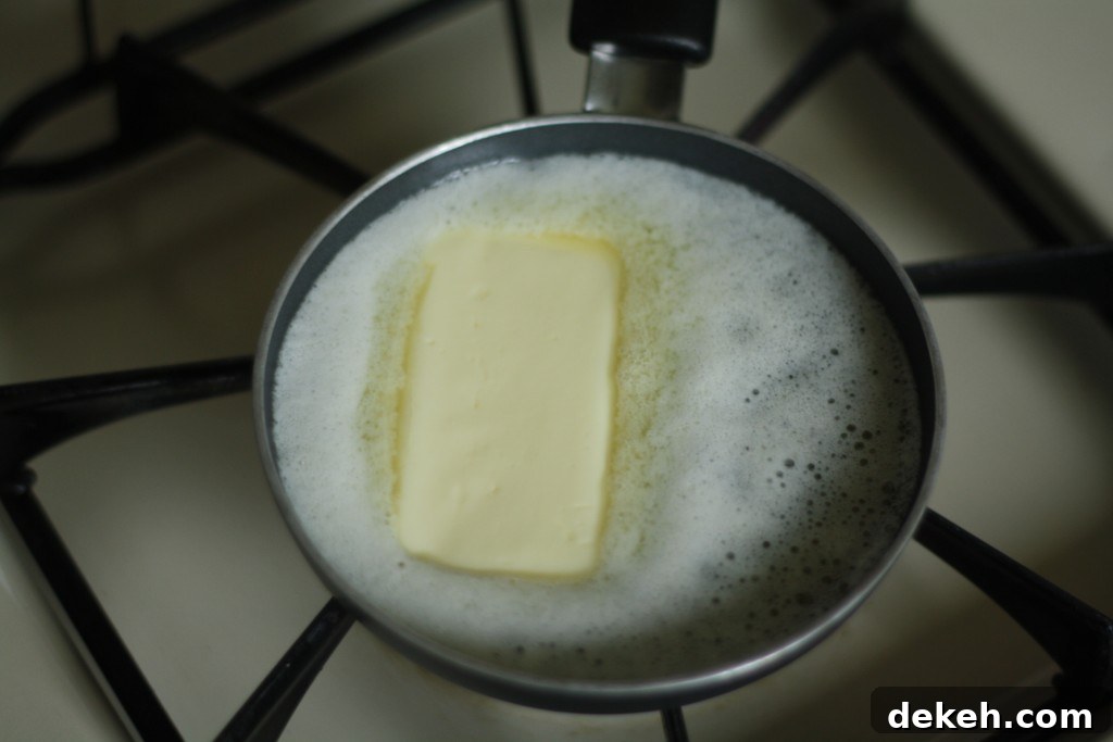 butter browning Melting and browning butter