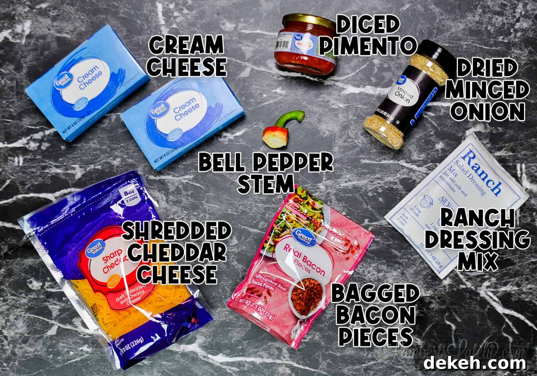 ingredients for pumpkin cheese ball.